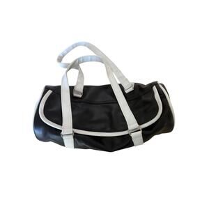 Y2K Black & White Bowler Shoulder Bag – 00s Style